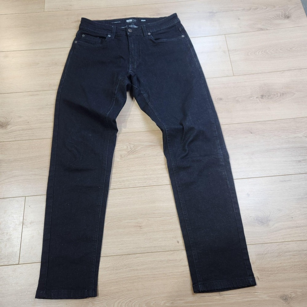 Barbell Apparel Jeans Mens 32x30 Black Slim Athletic Tapered Denim Casual